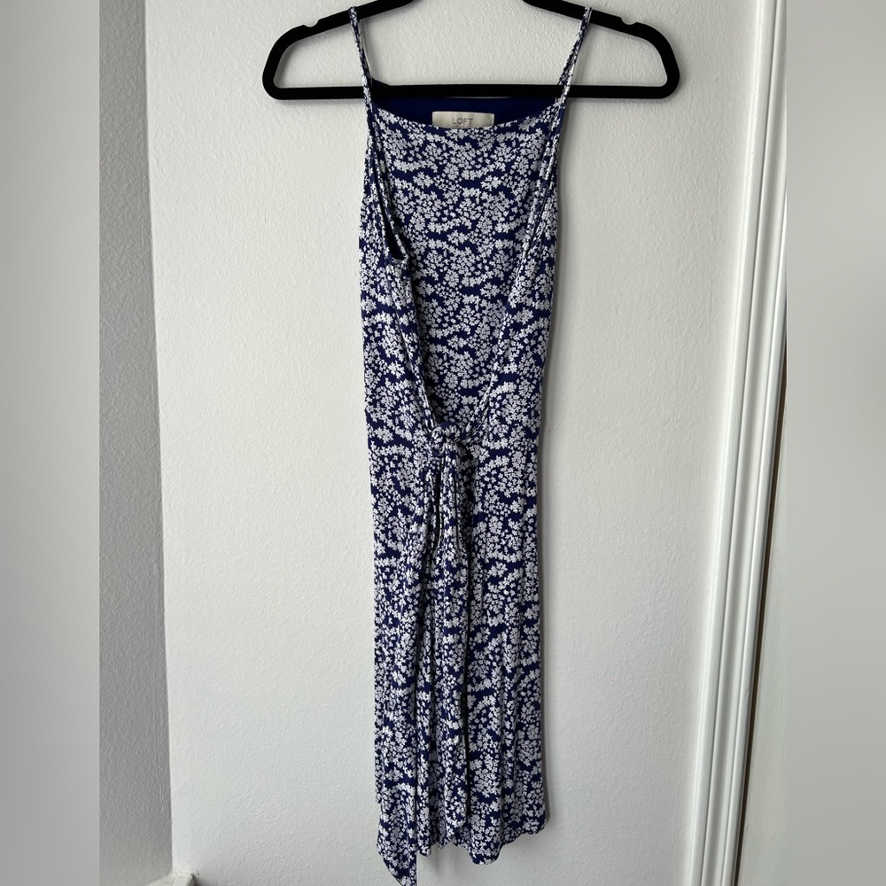 Blue Loft dress with Tie